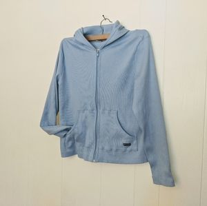 90's Baby Blue Champion Zip Up Sweatshirt